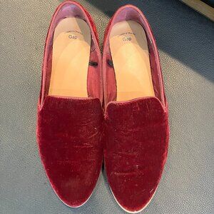 GAP red velvet cigar loafers